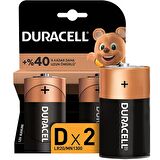 Duracell Alkalin D Büyük Boy Pil 2'li Paket (LR20 / MN1300)