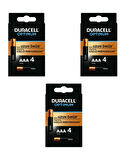 Duracell Pil Optimum İnce Kalem 4'lü AAA 3 Paket