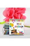 Dark Brown 72 Adet Doğum Günü Tebrik Çikolatası %100 El Yapımı Madlen