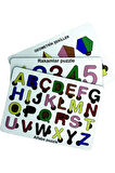 Ahşap Puzzle Alfabe Set 3'ü 1 Arada Alfabe-geometri-sayılar Sök-tak