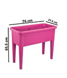 Omnipazar SO-AB03 Dekoratif Ayaklı Bahçe Yetiştirme Saksı 60 Litre No 3