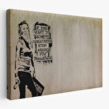 Banksy , Büyük İşler Yapmak İstiyorsanız İzin İstemeyi Bırakın Yazan Tablo-5003