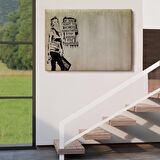 Banksy , Büyük İşler Yapmak İstiyorsanız İzin İstemeyi Bırakın Yazan Tablo-5003