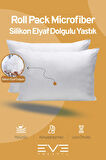 4 Adet Rollpack Yastık Mikrosilikon Ev Ve Hotel Yastığı 50x70cm Yüksek Dolgulu 1000 gr