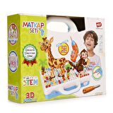 Eğitici Matkap Seti-Hayvanlar 3D Stem 1 Adet