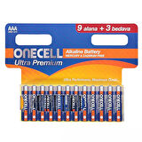 Ultra Premium Alkalin AAA Boy Pil 9+3 (4 ADET)