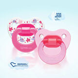 437 Wee Baby 2'li Damaklı Emzik No:1 Pembe (5 ADET)
