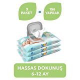 Hassas Dokunuş Bebek Islak Mendil 6-12 Ay 3x52 Adet
