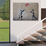 Banksy Stencil'in Top Oyunları Yok İsimli Eseri Kanvas Tablo-5006