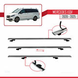 Mercedes EQV (W447) 2020 ve Sonrası ile Uyumlu BASIC Model Ara Atkı Tavan Barı Gri 2 Adet