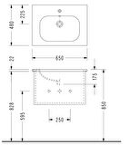 Serel Nita Etajerli Mobilya Dolap Uyumlu Lavabo 48x65 cm NT30TDS110H