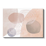Pastel Tonlarda Soyut Geometrik Desen Kanvas Tablo