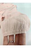 Kız Bebek Müslin Kumaş Uzun Kollu Pembe Bodysuit/zıbın
