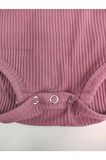 Kız Bebek Mor Önü Fırfırlı Pamuklu Bodysuit Ve Saç Bandı
