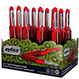 Zyliss E950002 Sebze Bıçağı - Soyacak Seti 12'li Kırmızı 