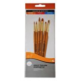 Daler Rowney Simply Gold Taklon Synthetic 6lı Fırça Seti Kod:601