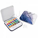 Daler Rowney Aquafine Sulu Boya Travel Set Yarım Tablet 24lü