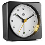 Braun BC03BW Siyah-Beyaz Klasik Seyahat Analog Alarmlı Masa Saati