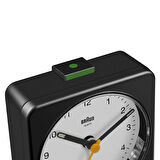 Braun BC03BW Siyah-Beyaz Klasik Seyahat Analog Alarmlı Masa Saati