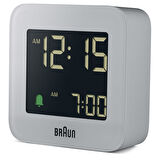 Braun BC08G Gri Klasik Seyahat Dijital Alarmlı Masa Saati