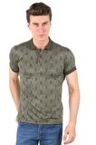 Erkek Haki Slim Fit Haki Polo Yaka T-shirt 40220-0025