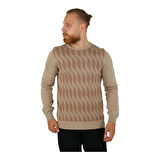 Bisiklet Yaka Desenli Erkek Triko