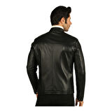 Dik Yaka Suni Deri Ceket 38012