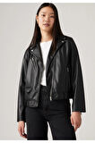 Levi's Kadın Fonksiyonel Kendal Moto Biker Deri Ceket - A9373-0000