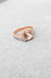 Pembe Swarovski Taşlı Gümüş Yüzük