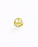 Arkası Şeffaf Arapça Harf Gümüş Yüzük