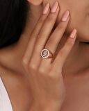 Arkası Şeffaf Arapça Harf Gümüş Yüzük