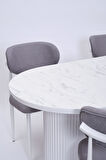 Bohem Polo Lak Panel Yemek Masa Sandalye Takımı 90x170