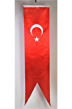 Kırlangıç Flama Türk Bayrağı 50x200cm Saten Kumaş