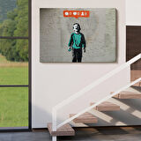 Bansky Takipçisi Olmadığı İçin Ağlayan Sosyal Medya Cocugu Kanvas Tablo-5021