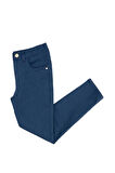 Kız Çocuk İndigo Kanvas Pantolon 50256600-VR028