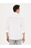 Beyaz Regular Fit Uzun Kollu Gömlek 50265588-VR013