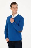 Erkek Slim Fit V Yaka Saks Kazak 50269006-VR045