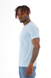 Erkek Slim Fit Pamuk Likra Basic Kısa Kol T-shirt-Mavi