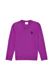 Kız Çocuk Violet Basic V Yaka Kazak 50275850-VR203