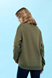 Haki Bisiklet Yaka Basic Sweatshirt 50276089-VR027