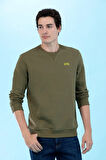 Haki Bisiklet Yaka Basic Sweatshirt 50276089-VR027