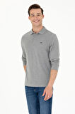 Erkek Gri Melanj Basic Sweatshirt 50276314-VR086