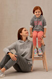 Kız Çocuk Gri Melanj Basic Kapüşonlu Sweatshirt 50276872-VR086