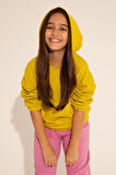 Kız Çocuk Fıstık Yeşili Kapüşonlu Sweatshirt 50276900-VR087