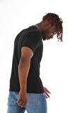 Erkek Slim Fit Modal Likra Basic Kısa Kol T-shirt-Siyah