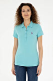 Kadın Mint Basic Polo Yaka Tişört 50280057-vr090