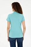 Kadın Mint Basic Polo Yaka Tişört 50280057-vr090