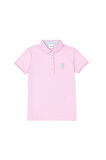Kız Çocuk Pembe Polo Yaka Basic Tişört 50283286-VR041