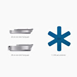 Joseph Joseph 1000019 Space 3 Katmanlı Paslanmaz Çelik Seramik Kaplama 3 Parça Kızartma Tavası Seti