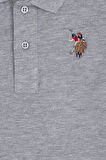 Erkek Çocuk Gri Melanj Basic Polo Yaka Tişört 50284814-VR086